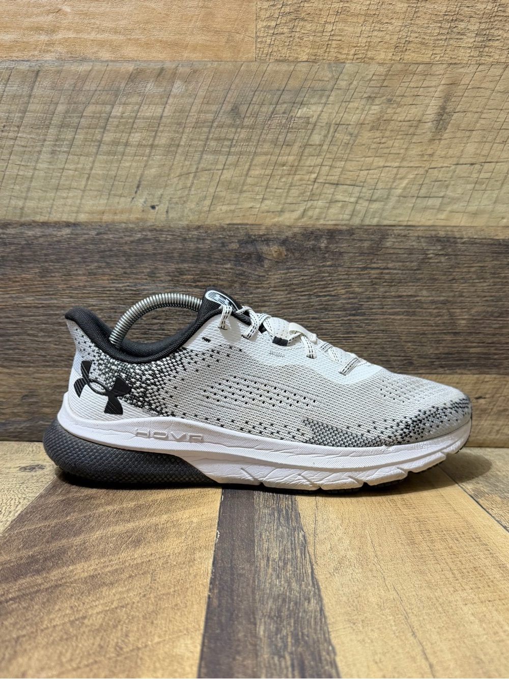Under Armour HOVR Turbulence 2 Black White Athletic Running Sneakers Size 10 Men